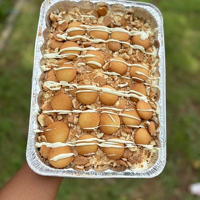 Banana Pudding Pan With Bananas 