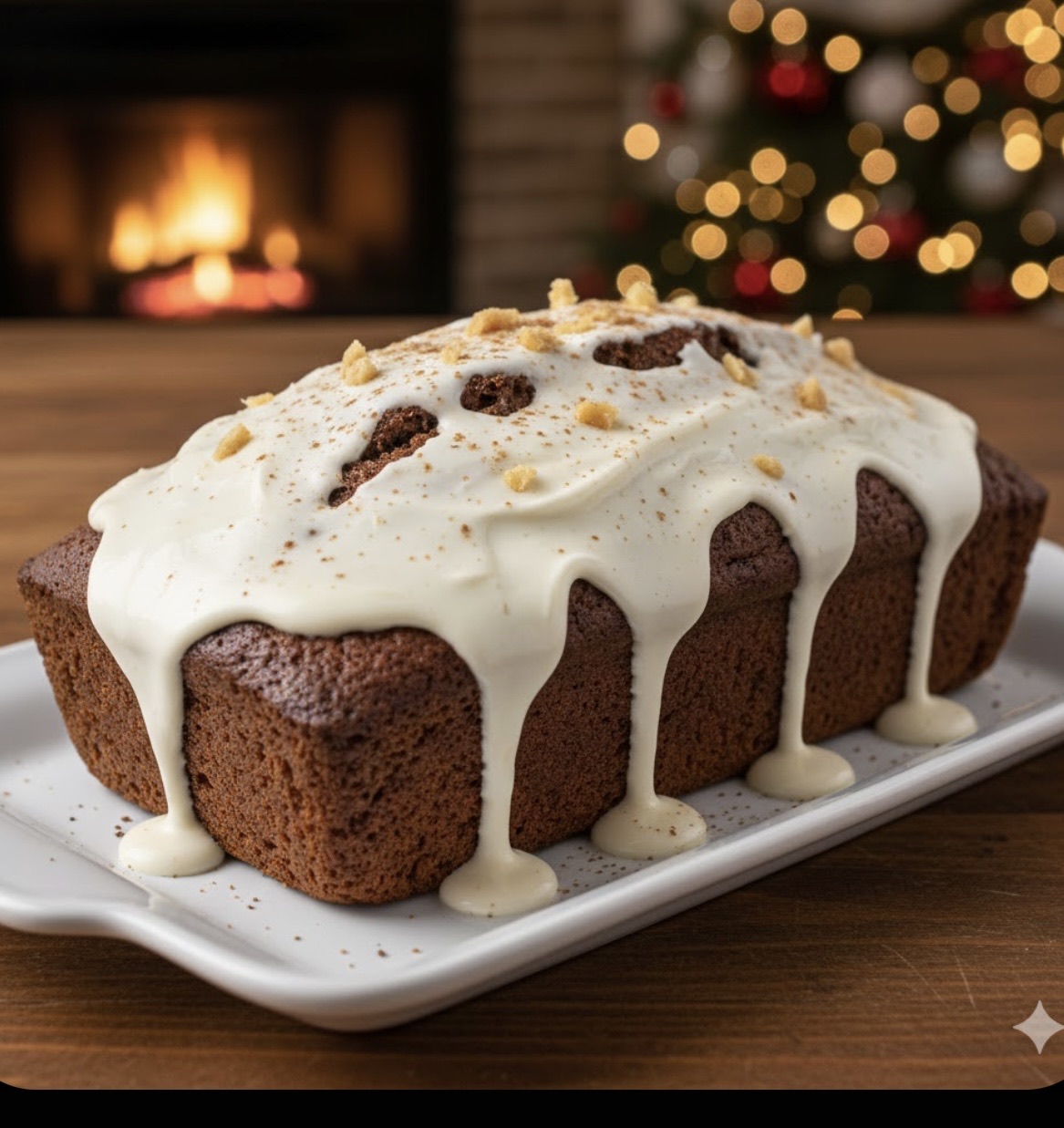 Gingerbread Loaf With Cream Cheese Icing 