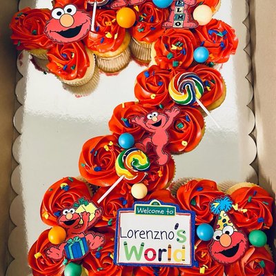 Custom Number Cupcake Cake 