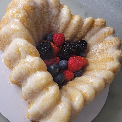 Heart-Shaped Champagne Bundt