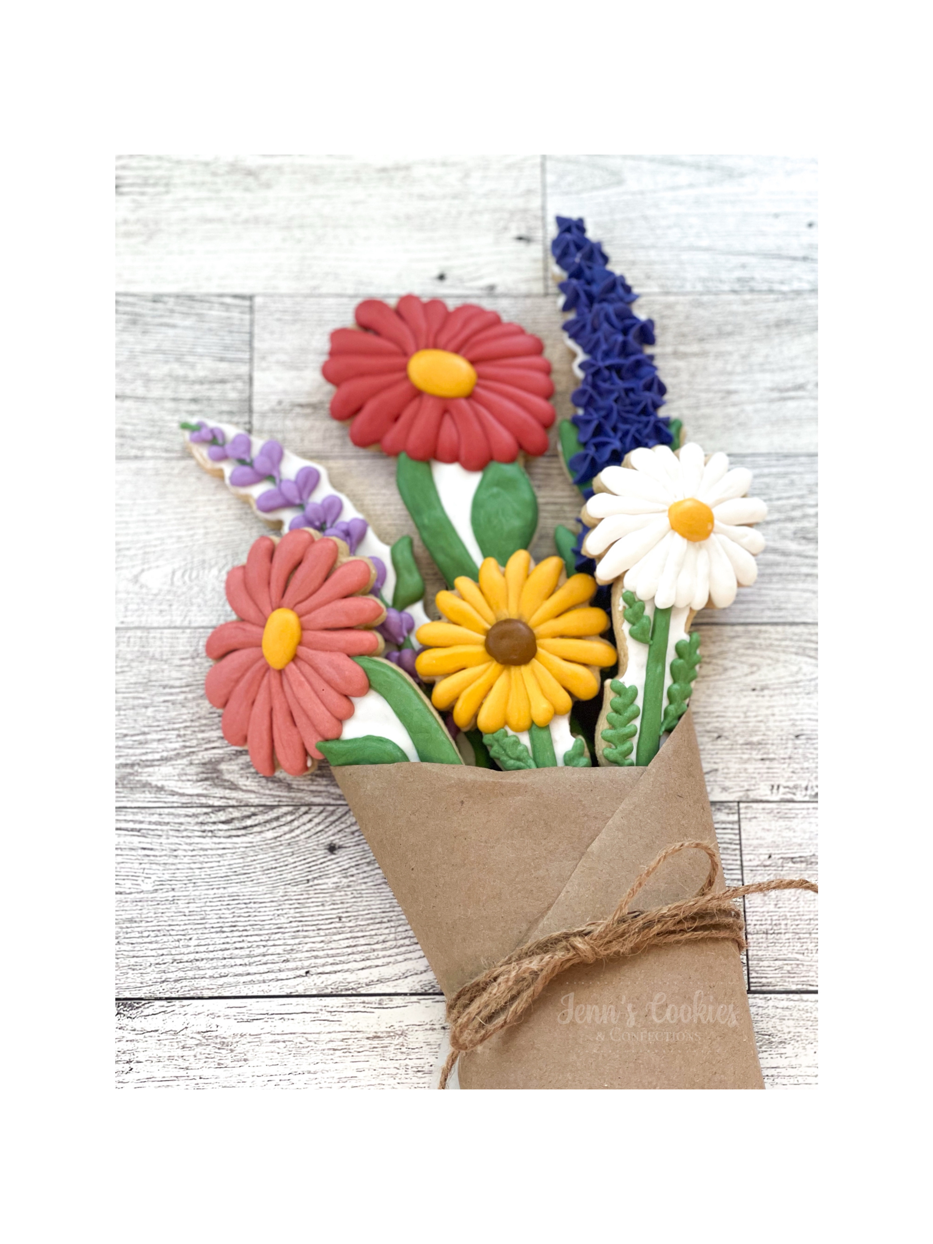 Bouquet Of Flowers (6 Large Cookies