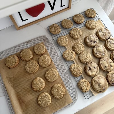 Sourdough Oatmeal Cookies (No Raisins): 6 Cookies