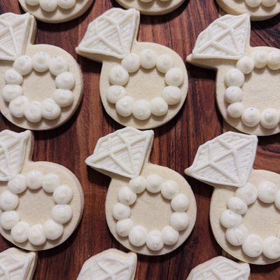 Engagement/Wedding Ring Sugar Cookies With Buttercream Frosting