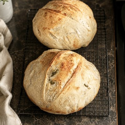 Sourdough Cranberry Pepper Jack Loaf 