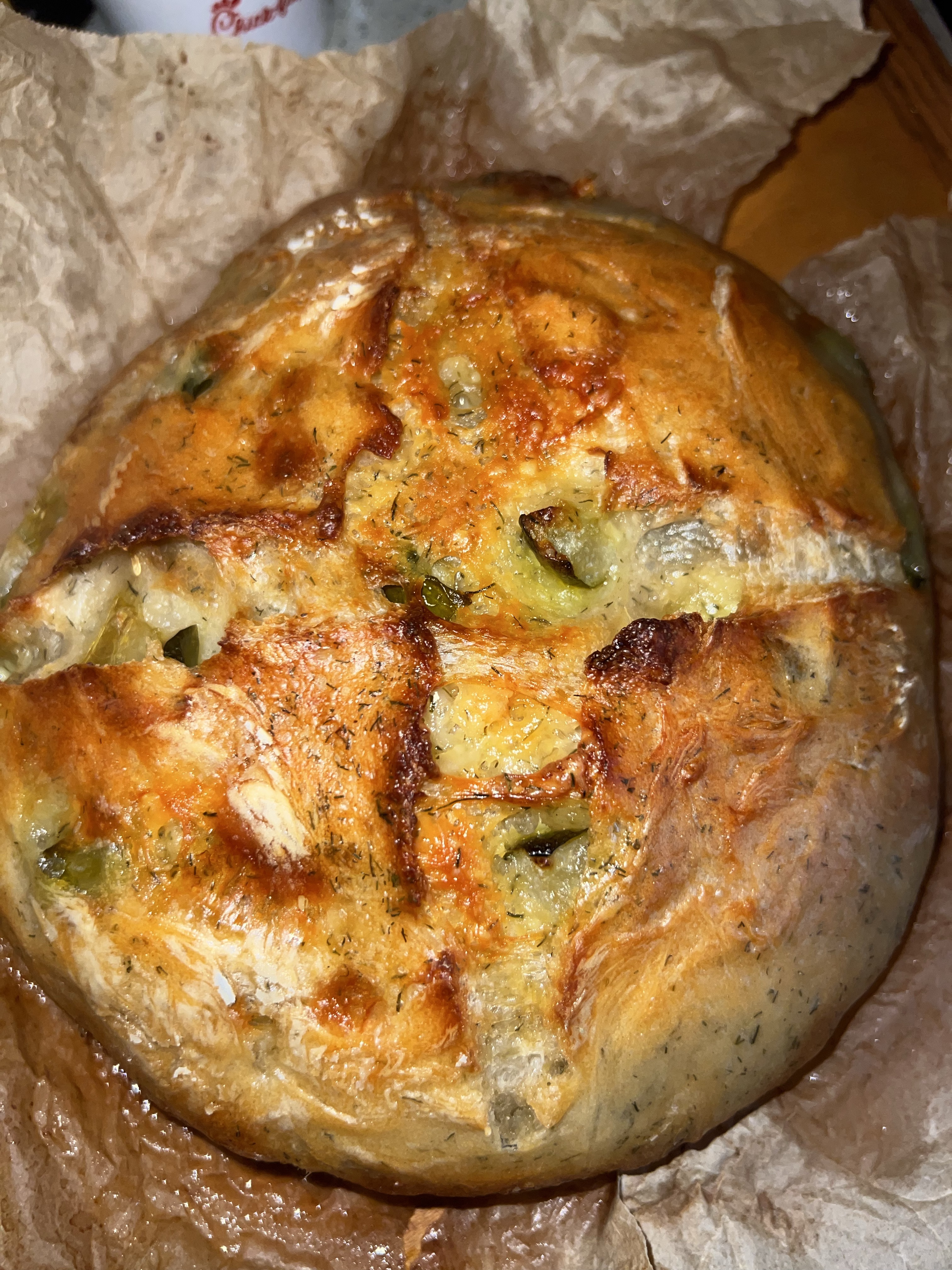 Dill Pickle And Havarti Cheese Sourdough 