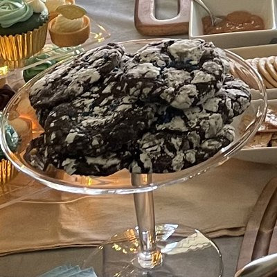 Sourdough Double Chocolate Crinkle Cookies