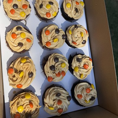 1doz Chocolate Peanut Butter Cupcakes 