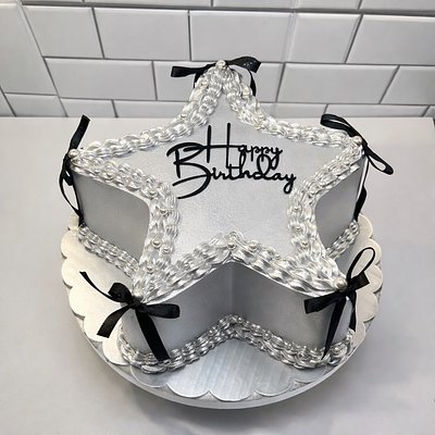 Luxury Silver Star Birthday Cake Starting At  85.00