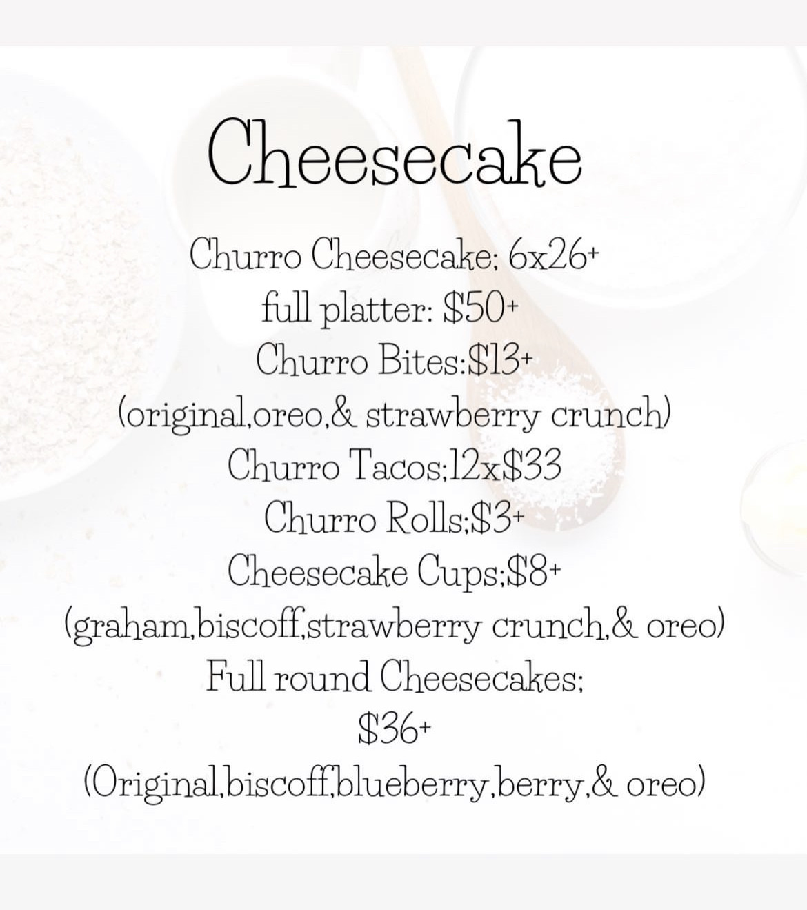 Cheesecake Items