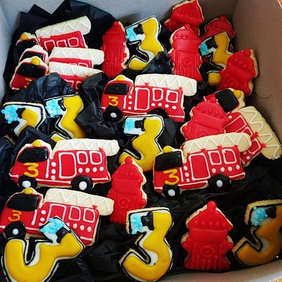 Firetruck Sugar Cookies