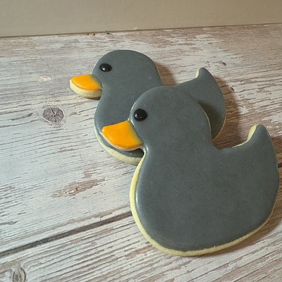 1 DozenDuck Shaped Royal Icing  Sugar Cookie