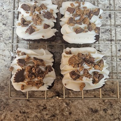 Cream Cheese Iced Reese's Brownies