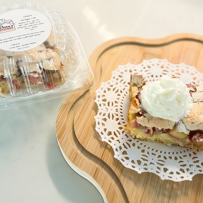 Rhubarb Meringue Cake - whole