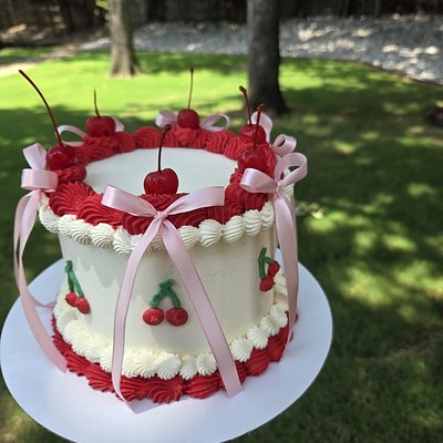 Cherry Theme Cake (6"2 Layer)