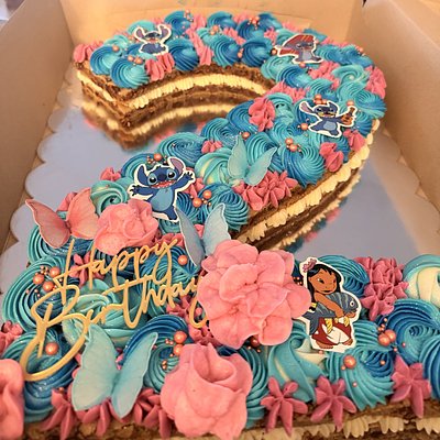 Number/letter Chocolate Chip Cookie Cake 