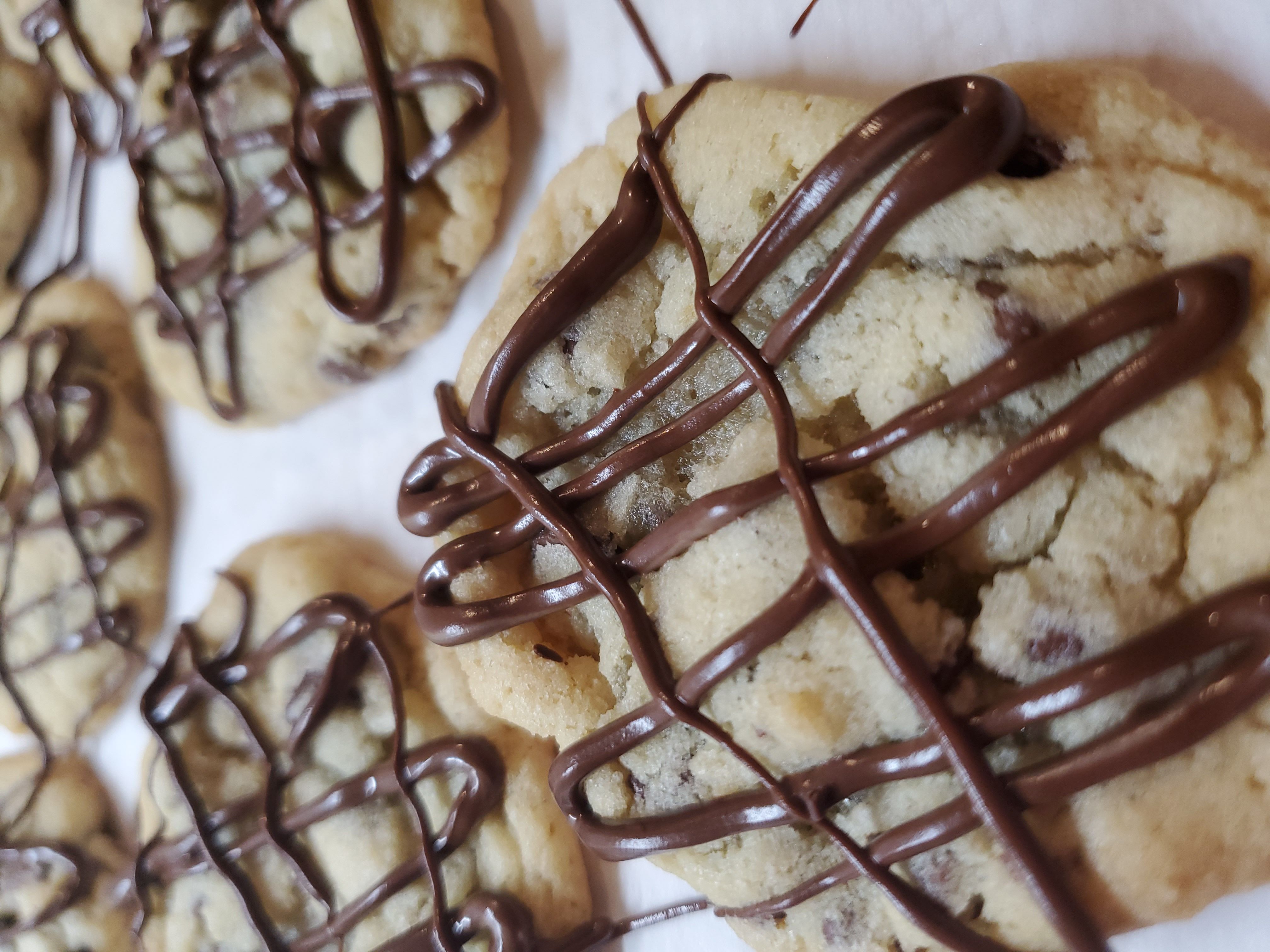 1 Dozen Best Ever Chocolate Chip Cookies W/Chocolate Drizzle 