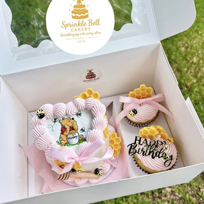 Mini Bento Box Cake (Round, Star, or Heart-Shaped)