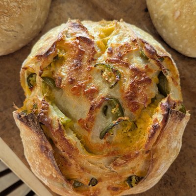 Jalapeno Cheddar Sourdough Loaf