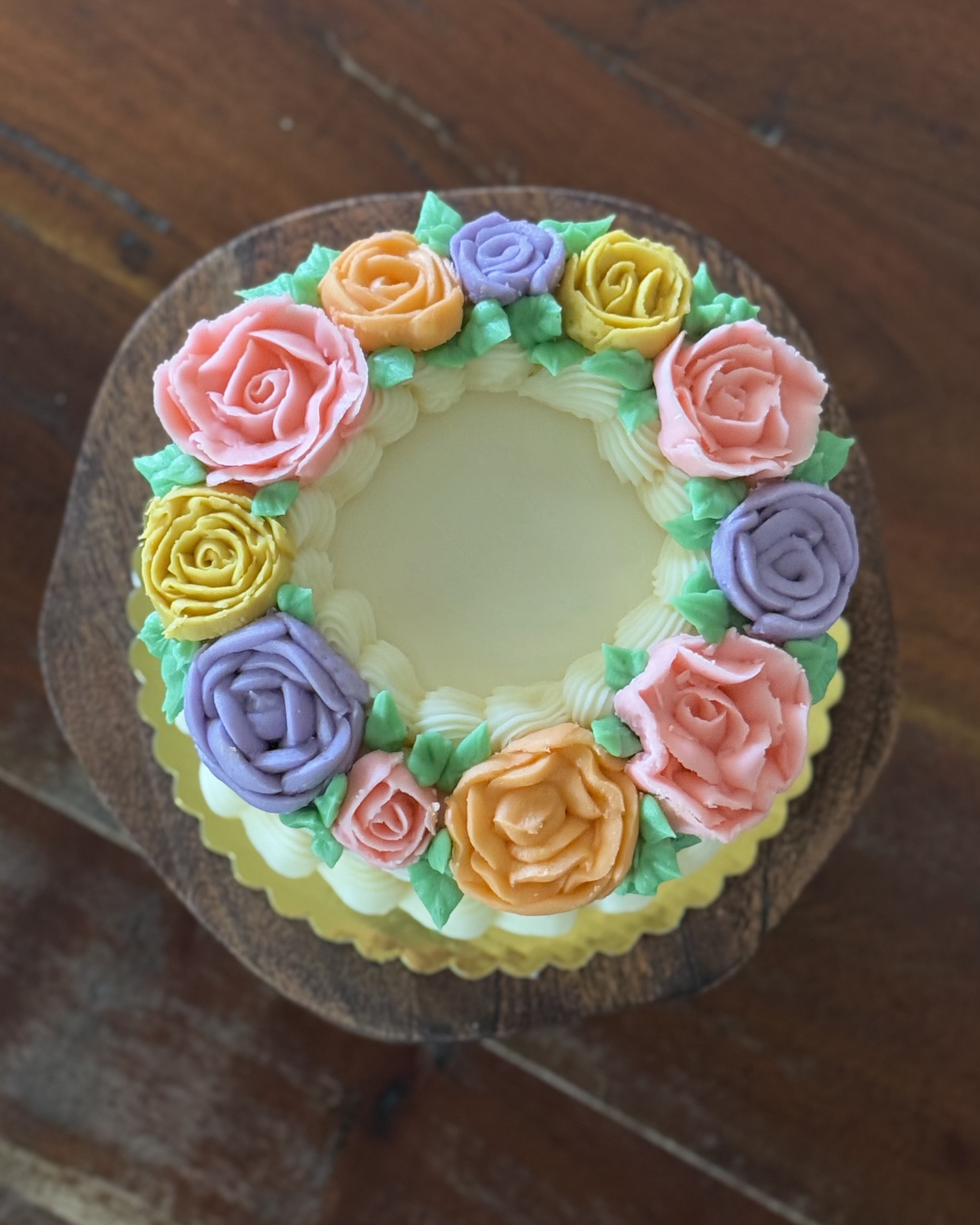 Buttercream Roses: (selection option available after cake size is picked)