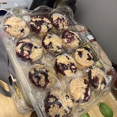 Blueberry Muffins With Streusel Topping