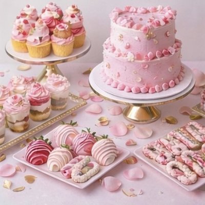 Galentines Dessert Table 