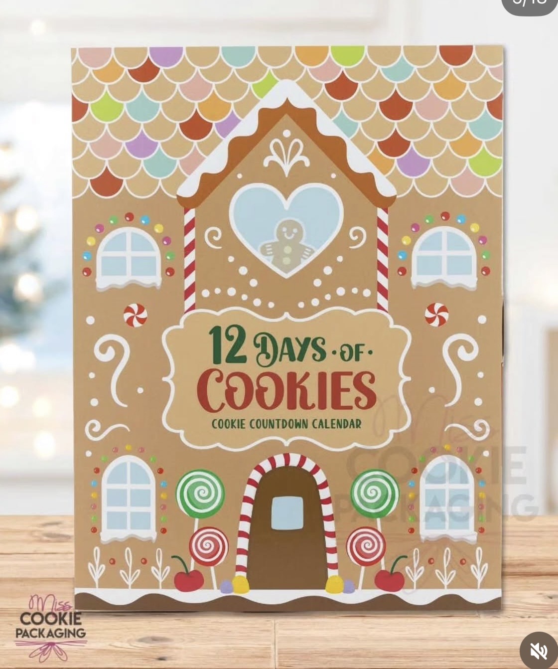 Gingerbread House Cookie Calendar