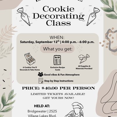 September Cookie Decorating Class