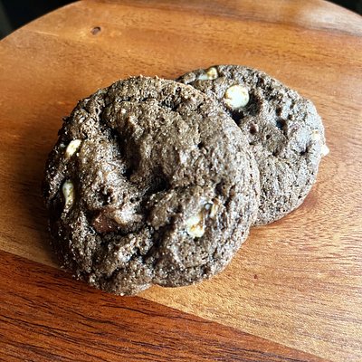 Chocolate Chocolate Chip Sourdough Cookies