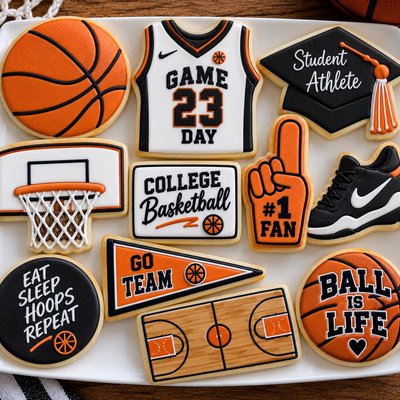 Basketball Team Party Set Sugar Cookie