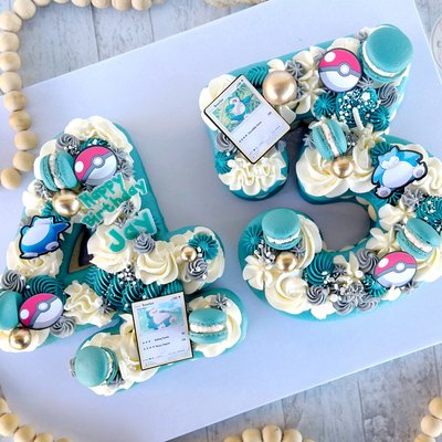 Monogram Macaron Cake