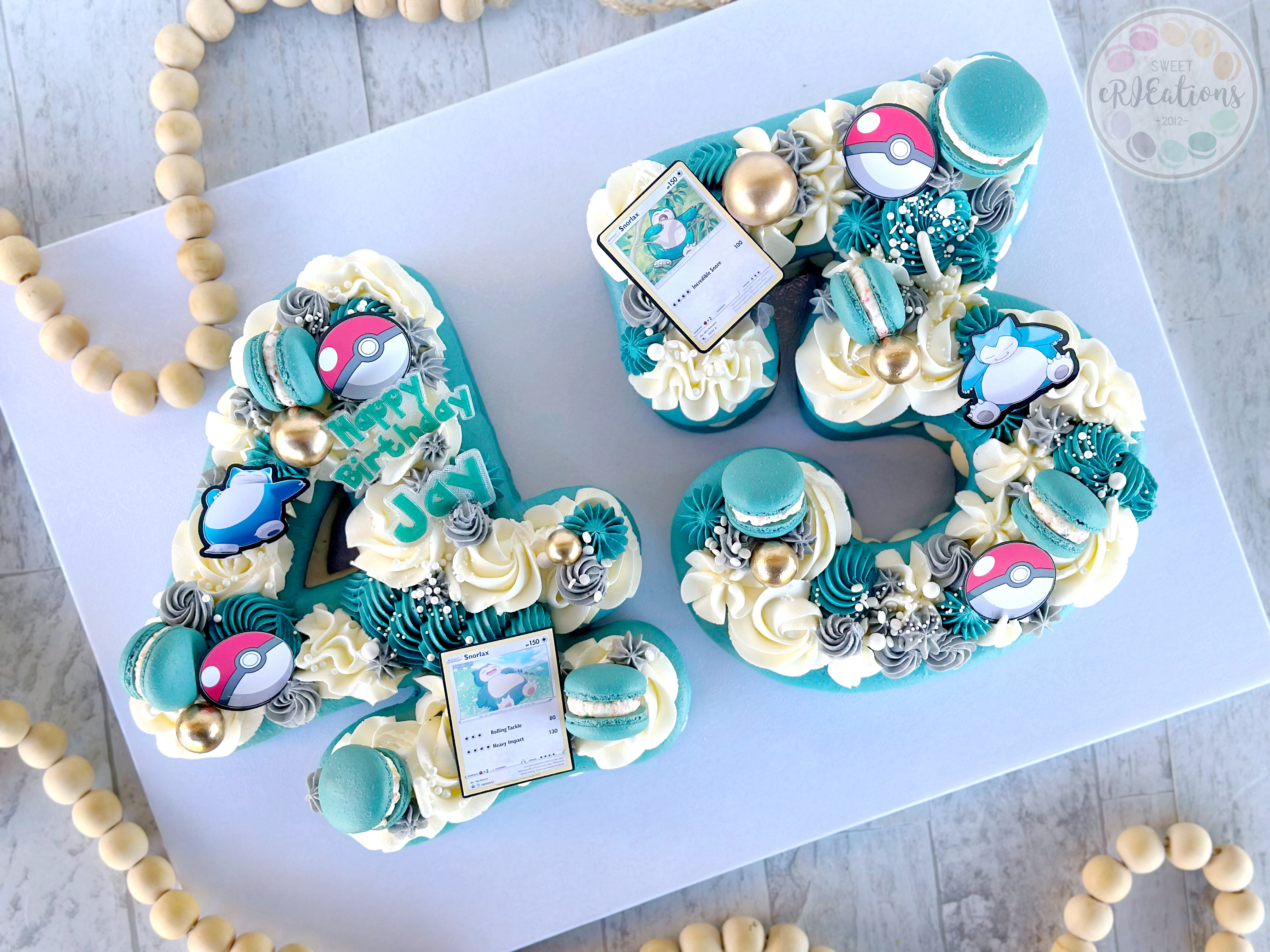 Monogram Macaron Cake