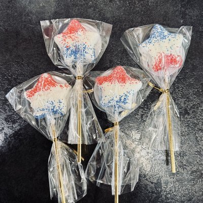 Red White And Blue Star Cake Pop 