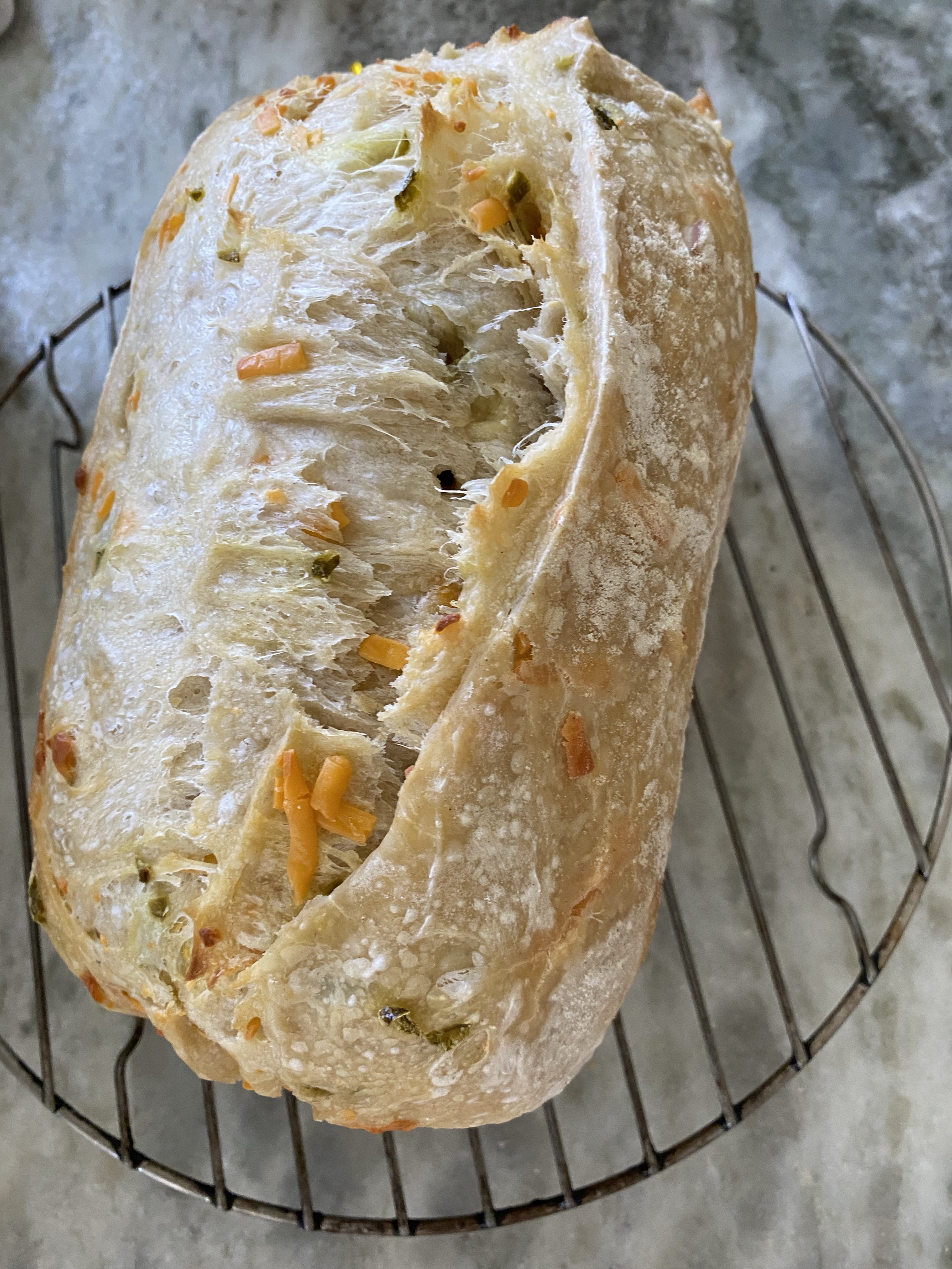 Jalapeño Cheddar Sourdough Loaf
