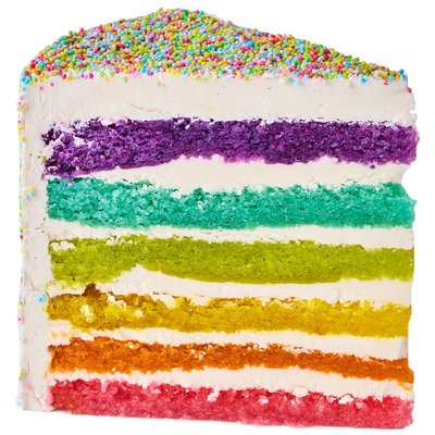 Rainbow Cake Slice 