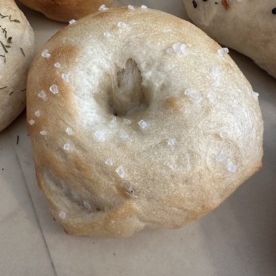 Lightly Salted Sourdough Bagels