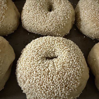 Sourdough Sesame Seed Bagel (5) 