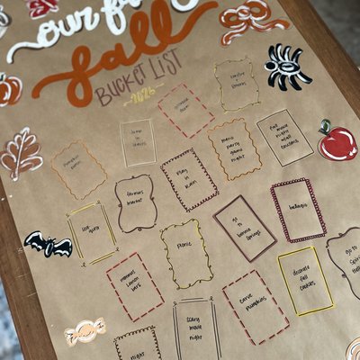 Hand Painted Bucket List (2ft.)