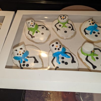 Melting Snowman Sugar Cookies 
