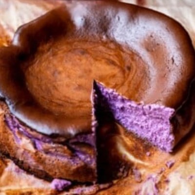 Ube Burnt Basque Cheesecake 