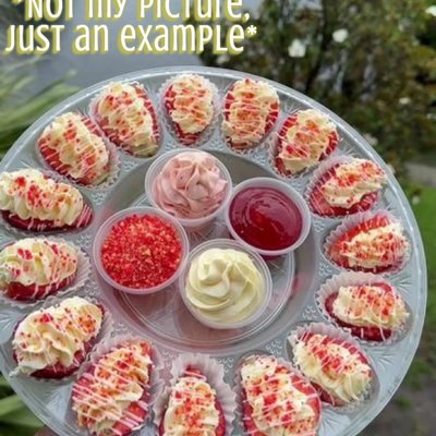 Cheesecake Filled Strawberry (Deviled egg)