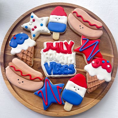 4th of July cookie platter 