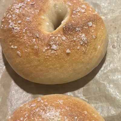  Sourdough Salted Bagels