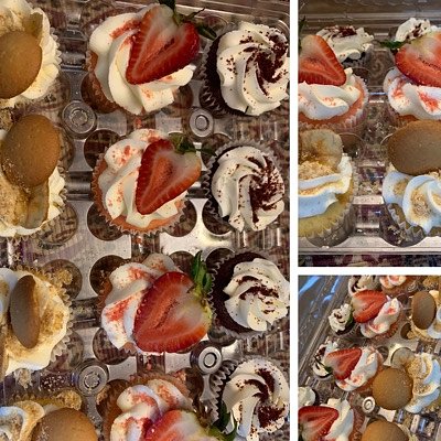 Dozen Specialty Cupcakes - Mix & Match - Red Velvet , Banana Pudding , Strawberry Crunch , Cookies N Cream , Strawberry Lemonade & Lemon Crunch