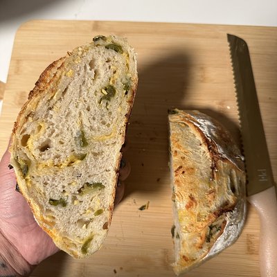 Jalapeño Cheddar Sourdough Loaf