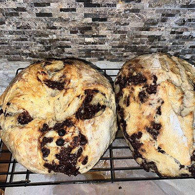 Croissant Style Loaf With Butter And Chocolate Chops 