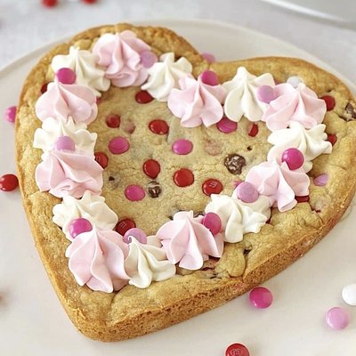 Heart Shaped Cookie Cake