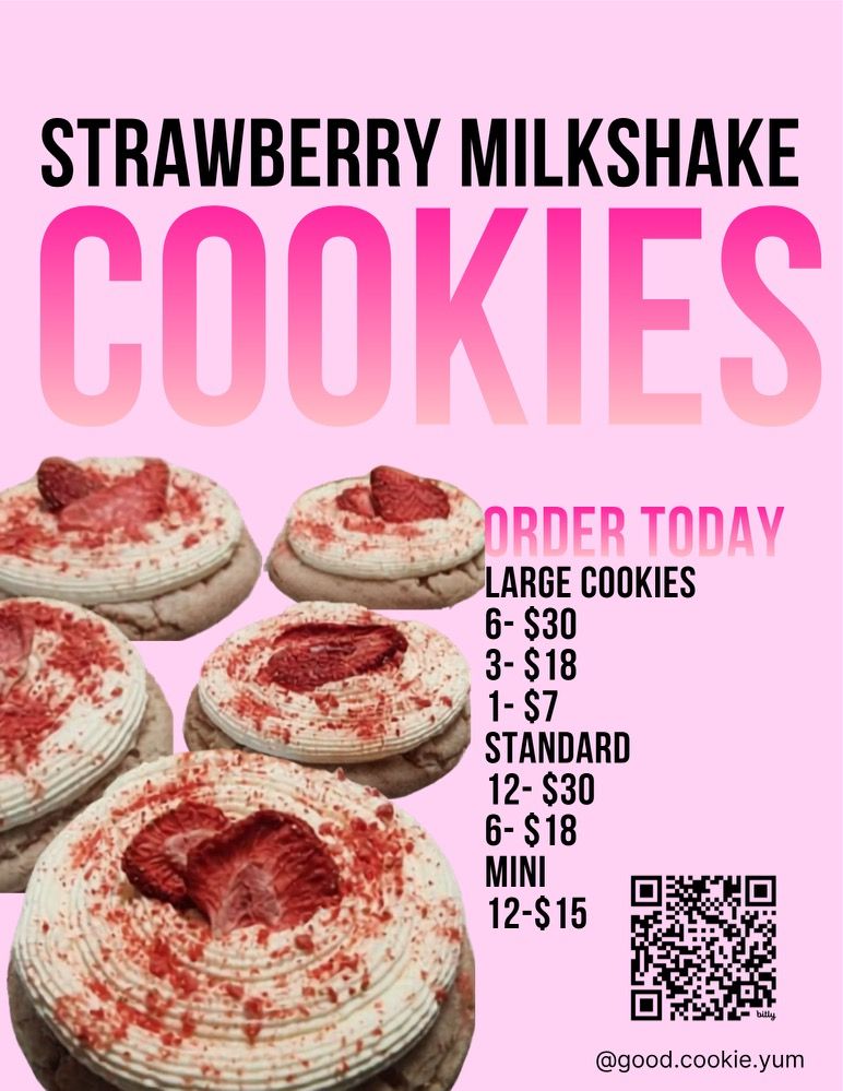 Strawberry Milkshake Cookie (Large 6-Pack) 