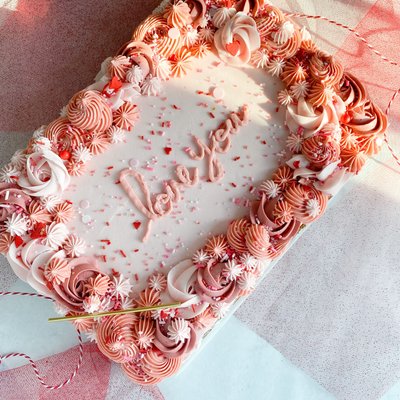 Quarter Sheet Celebration Cake (~16-22 Servings)