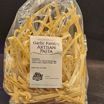 Garlic Parsley Sourdough Noodles 