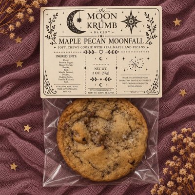 🍁 Maple Pecan Moonfall Cookies🌙